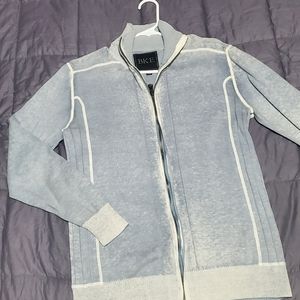BKE Zip Up Jacket Bluish Grey Mens large